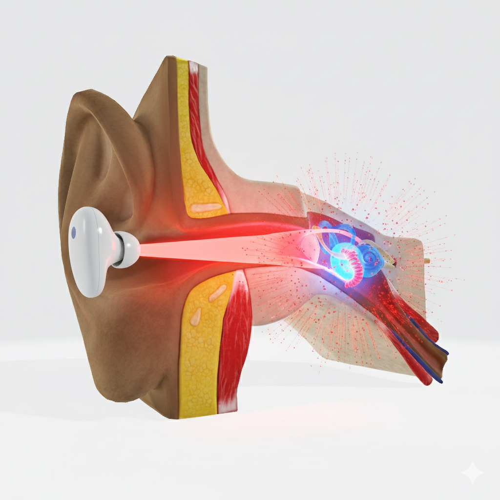NeuroClarity device with ear canal view